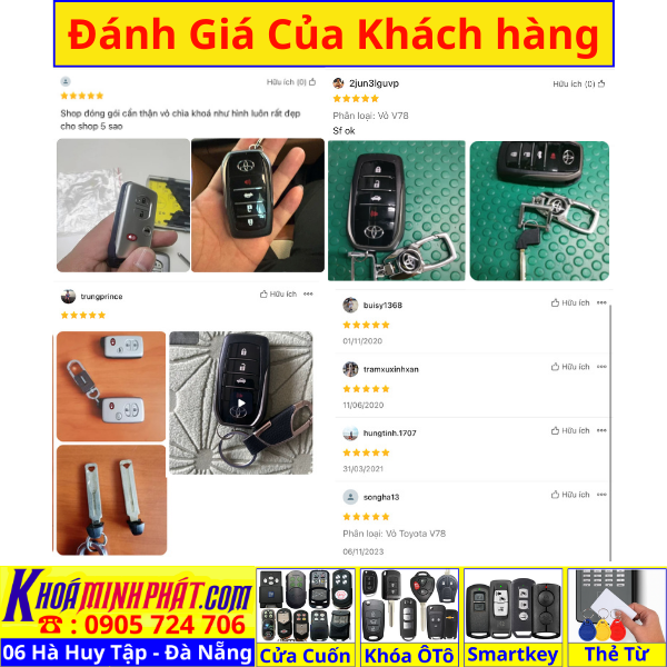 Vỏ Nâng Cấp Chìa Khóa Smartkey Toyota Camry, Land Cruiser, Prado, RAV4, Venza, Avalon, Highlander V708 - Làm Chìa Khoá Xe Ô Tô - Minh Phát Thay pin thay vỏ độ gập smartkey remote