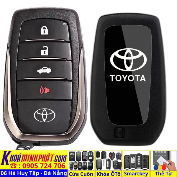 Vỏ Nâng Cấp Chìa Khóa Smartkey Toyota Camry, Land Cruiser, Prado, RAV4, Venza, Avalon, Highlander V708 - Làm Chìa Khoá Xe Ô Tô - Minh Phát Thay pin thay vỏ độ gập smartkey remote