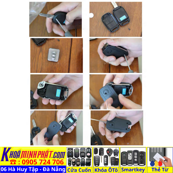 Vỏ Độ gập Chìa khóa Chevrolet Captiva V15 - Làm Chìa Khoá Xe Ô Tô - Minh Phát Thay pin thay vỏ độ gập smartkey remote