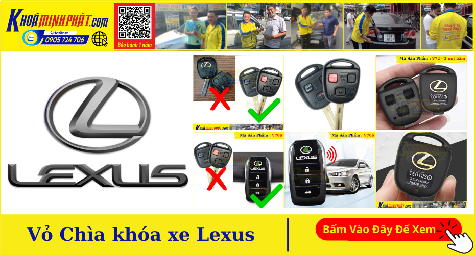 Vỏ Chìa khóa remote xe Lexus LX470