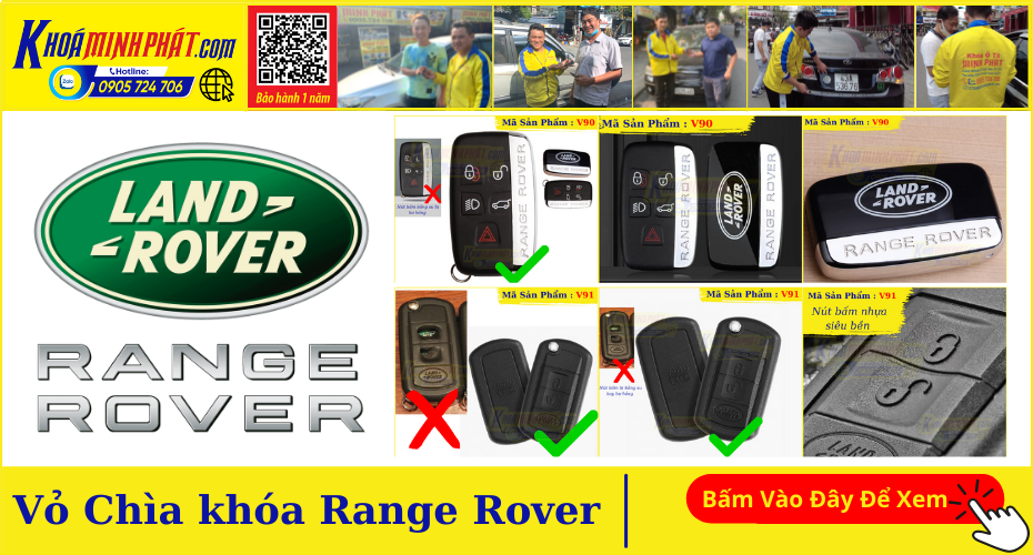 Vỏ Chìa khóa xe Range Rover