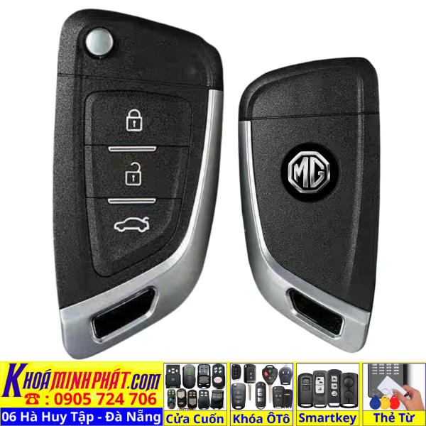 Chìa khoá Smartkey xe ô tô MG ZS, MG HS, MG RX5, MG 6, MG GS, MG5, MG4 Electric - Làm Chìa Khoá Xe Ô Tô - Minh Phát Thay pin thay vỏ độ gập smartkey remote