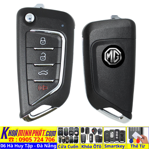 Chìa khoá Smartkey xe ô tô MG ZS, MG HS, MG RX5, MG 6, MG GS, MG5, MG4 Electric - Làm Chìa Khoá Xe Ô Tô - Minh Phát Thay pin thay vỏ độ gập smartkey remote