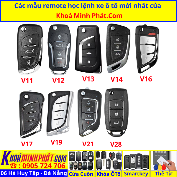 Làm chìa khoá xe ô tô tại Đà Nẵng - sửa chữa remote thay pin thay vỏ điều khiển xe ô tô smartkey và remote xe hơi