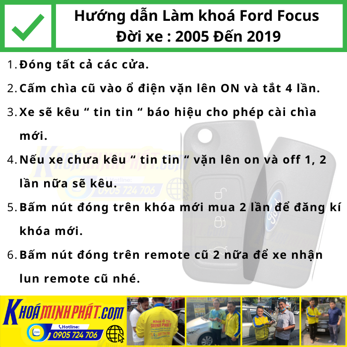 Hướng dẫn Làm Chìa khoá remote Ford Focus 1
