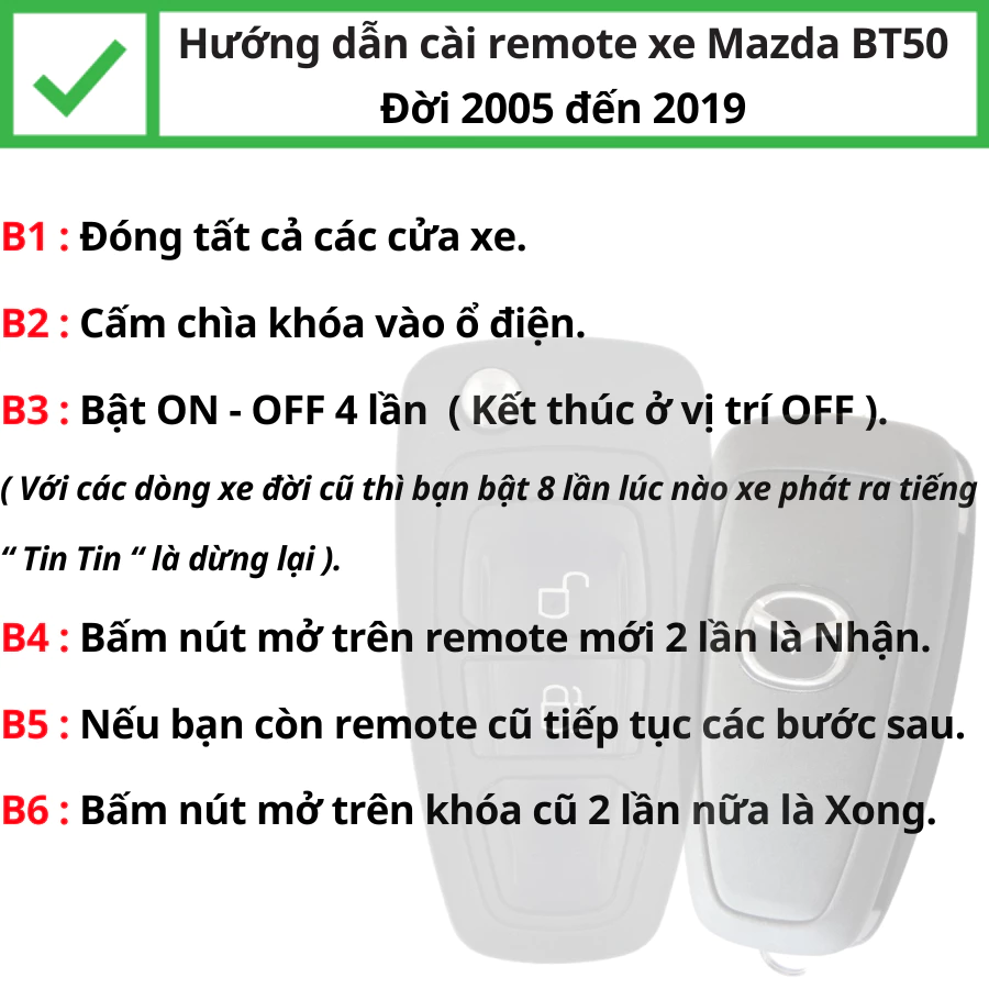 Làm Chìa khoá remote học lệnh xe ô tô Mazda BT50 - Minh Phát Smartkey Làm Chìa khoá remote học lệnh xe ô tô Mazda BT50 - Minh Phát Smartkey