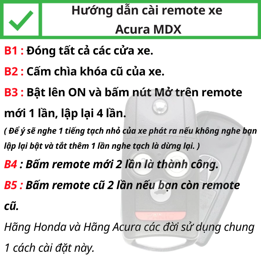 Làm chìa khóa remote xe ô tô acura mdx Làm chìa khóa remote xe ô tô acura mdx