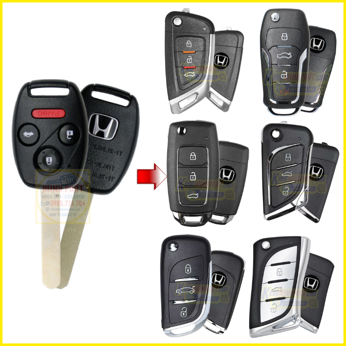 Chìa khóa remote xe Honda Accord