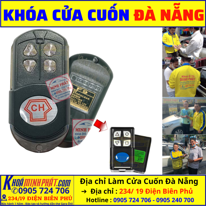 Thay pin điều khiển cửa cuốn CH tại Đà Nẵng