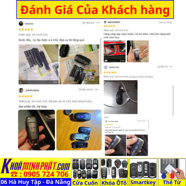 Vỏ chìa khoá xe Ford Ranger 3.2 wildtrak V24 - Làm Chìa Khoá Xe Ô Tô - Minh Phát Thay pin thay vỏ độ gập smartkey remote