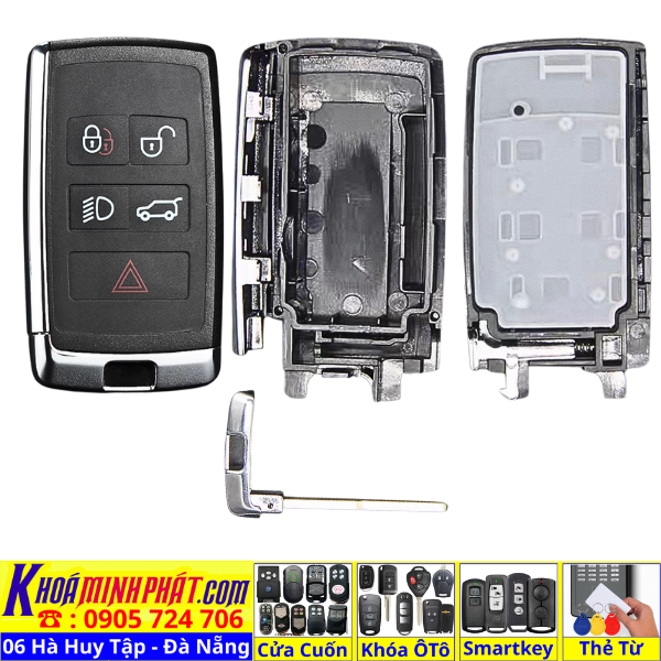 Vỏ Nâng Cấp Chìa Khoá xe ô tô Range Rover Jaguar Evoque, Velar, Sport F-Pace, XE, XF V92 - Làm Chìa Khoá Xe Ô Tô - Minh Phát Thay pin thay vỏ độ gập smartkey remote
