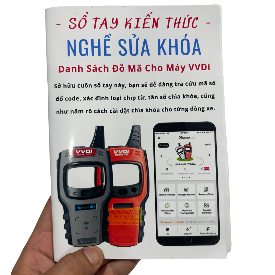 Sách hướng dẫn sử dụng máy làm chìa khóa xe ô tô VVDI Key Tool Sách hướng dẫn sử dụng máy làm chìa khóa xe ô tô VVDI Key Tool