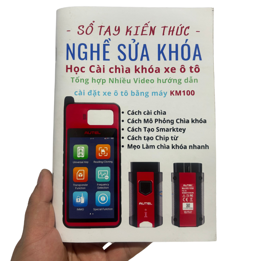 Sách hướng dẫn sử dụng máy làm chìa khóa xe ô tô Autel KM100 Sách hướng dẫn sử dụng máy làm chìa khóa xe ô tô Autel KM100