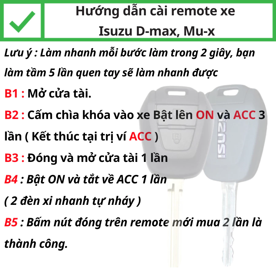 Làm chìa khóa học lệnh remote độ gập xe Isuzu Dmax, Mux - Minh Phát Làm chìa khóa học lệnh remote độ gập xe Isuzu Dmax, Mux - Minh Phát