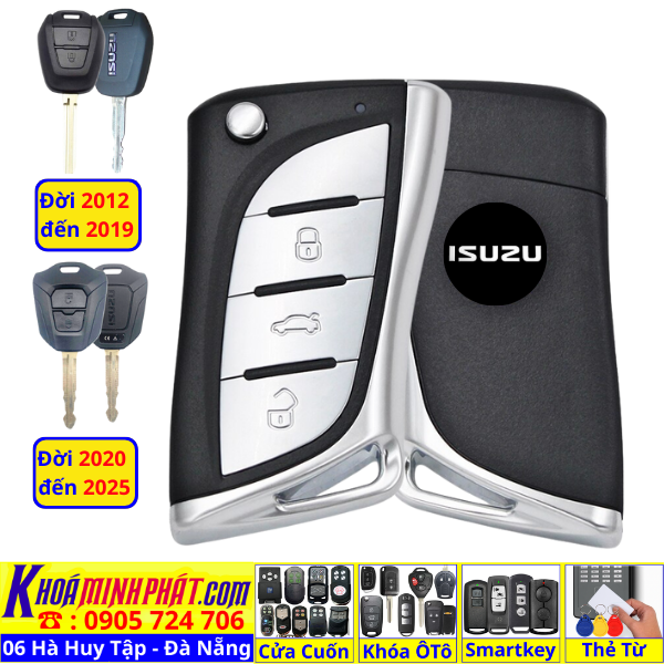 Làm Chìa Khoá Xe Ô Tô Isuzu Dmax Tại Đà Nẵng – Chìa Khoá Độ Gập Gấp Gọn V19