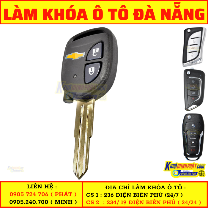 Làm chìa Khóa xe Ô tô Đà Nẵng Spark Làm chìa Khóa xe Ô tô Đà Nẵng Chevrolet Spark