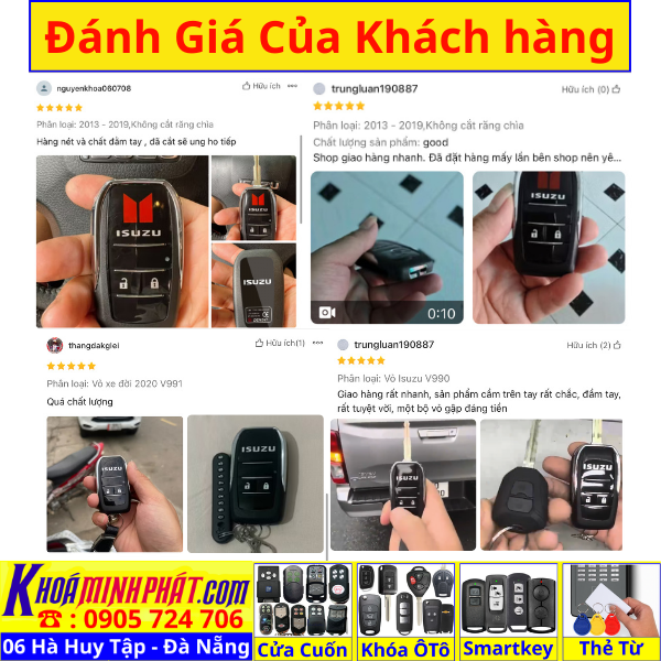 Vỏ chìa Khóa độ gập nâng cấp remote cho xe Isuzu Dmax, Mux V990 V991 D-max Mu-x - Làm Chìa Khoá Xe Ô Tô - Minh Phát Thay pin thay vỏ độ gập smartkey remote