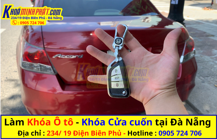 Làm chìa khóa Ô tô tại Đà Nẵng Honda Accord độ gập