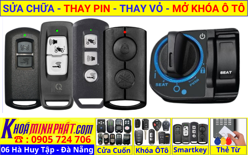 Làm chìa khóa smartkey Yamaha tại Đà Nẵng Janus, NVX, Grande, Exciter