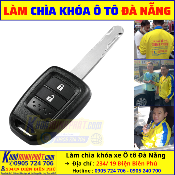 Làm Chìa khoá xe Ô tô Đà Nẵng Honda Brio