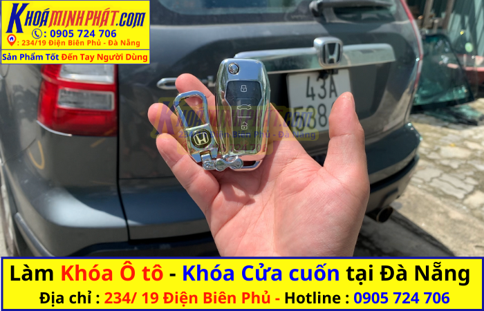 Làm Chìa khoá xe Ô tô Đà Nẵng Honda CRV độ gặp