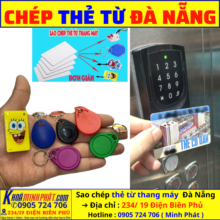 Sao chép thẻ copy từ thang máy tại Đà Nẵng Minh Phát