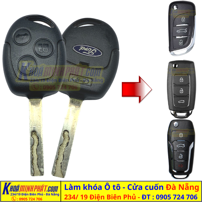 Chìa khóa remote xe Ford Transit