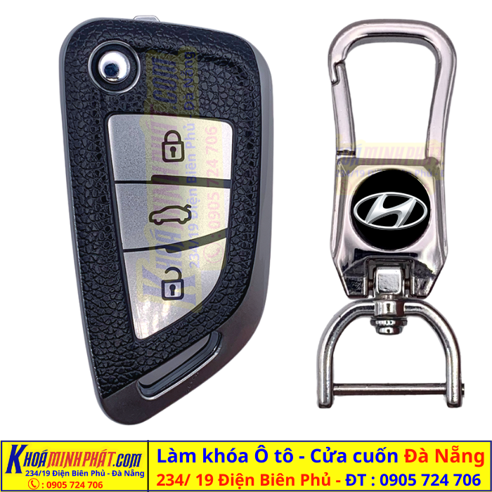 Chìa khoá xe ô tô Đà Nẵng Bao da TPU V15 hyundai