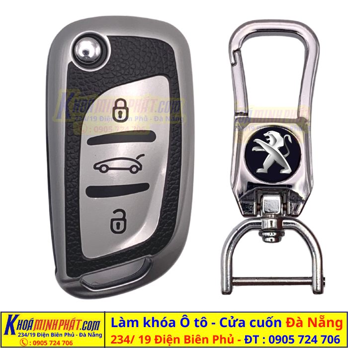 Làm chìa khoá xe ô tô Đà Nẵng Bao da V11 Peugoet