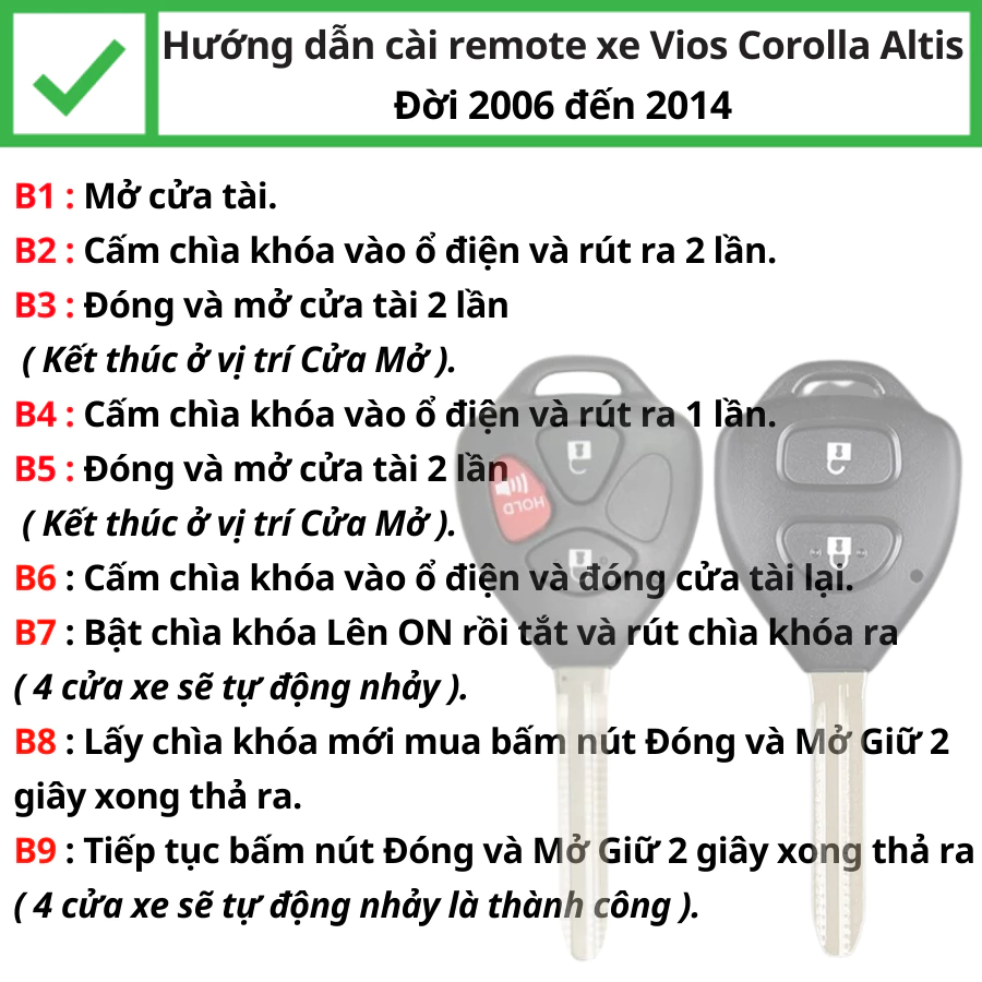Làm chìa khóa độ gập xe Toyota Vios đời 2005 đến 2014 Remote học lệnh xe ô tô Minh Phát Smartkey Làm chìa khóa độ gập xe Toyota Vios đời 2005 đến 2014 Remote học lệnh xe ô tô Minh Phát Smartkey