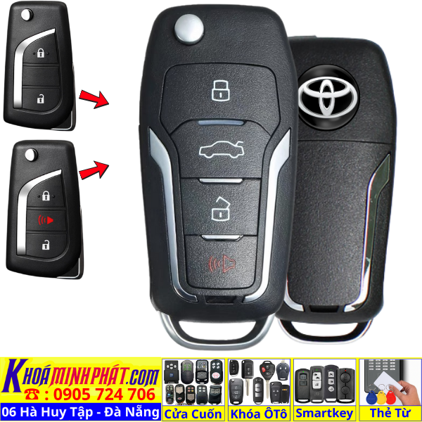 Làm Chìa Khoá Xe Ô Tô Toyota Innova 2015, 2016, 2017, 2018, 2019, 2020, 2021, 2022, 2023, 2024, 2025 – Remote Học Lệnh V12