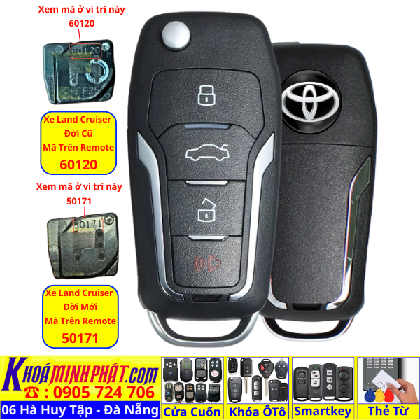 Làm Chìa Khoá Xe Ô Tô Toyota Land Cruiser 1998–2007 – Remote Học Lệnh Xe Ô Tô V12