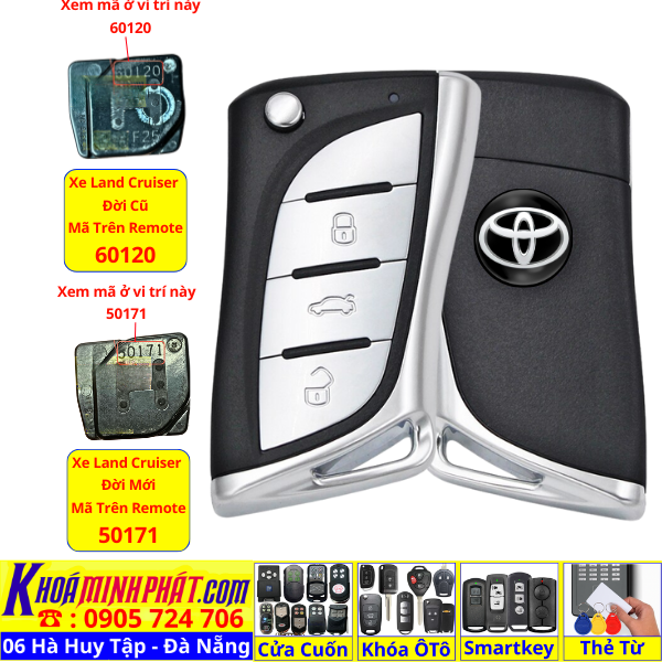 Chìa Khoá Học Lệnh Xe Ô Tô Toyota Land Cruiser 1998–2007 – Chìa Sẵn Mạch V19