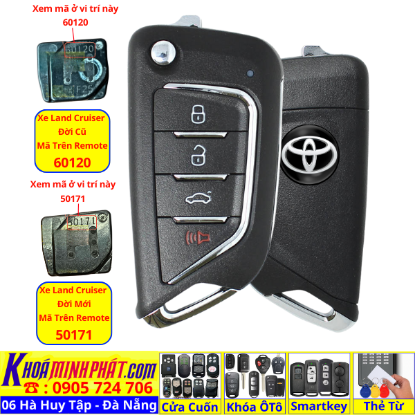 Chìa Sẵn Mạch Toyota Land Cruiser 1998–2007 – Chìa Khoá Độ Gập V21