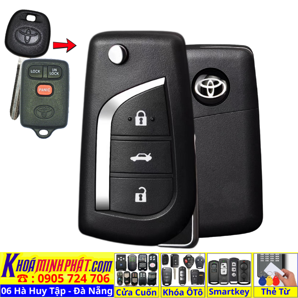 Làm Chìa Khoá Xe Ô Tô Toyota Camry 2000, 2001, 2002, 2003, 2004, 2005 – Remote Học Lệnh V13