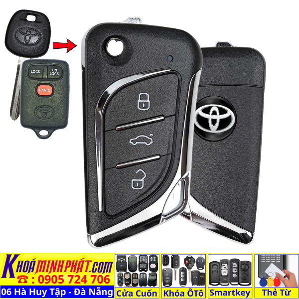 Remote Học Lệnh Xe Ô Tô Toyota Corolla Altis 2000, 2001, 2002, 2003, 2004, 2005 V17