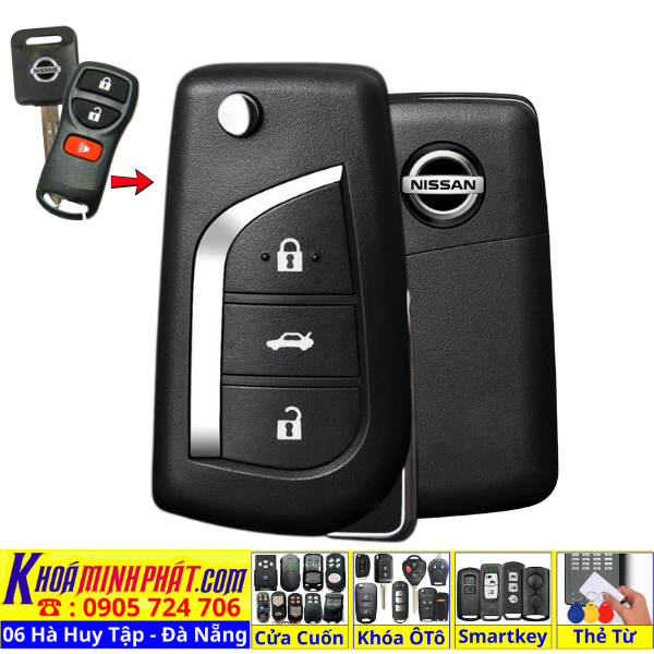 Chìa Khoá Gập Sẵn Mạch Điều Khiển Cho Nissan Grand Livina – Học Lệnh Nhanh V13