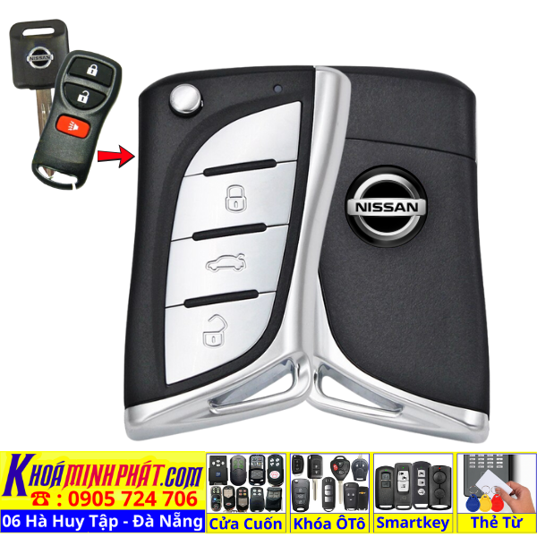 Chìa Khoá Gập Nissan Grand Livina – Điều Khiển Từ Xa, Dễ Độ Gập V19