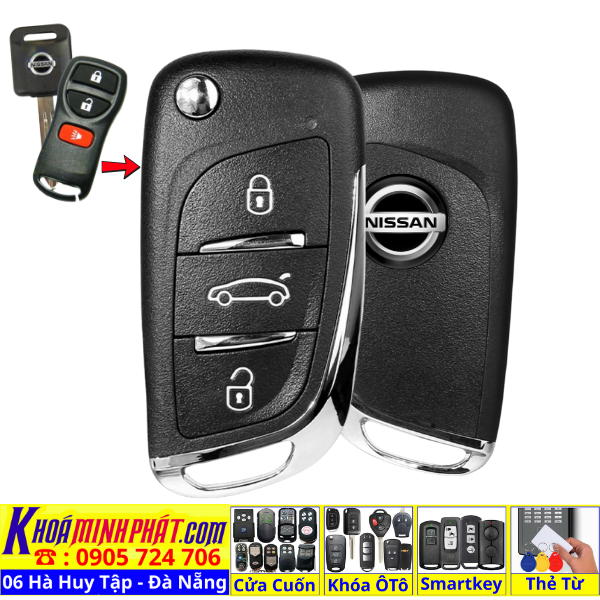 Chìa Khóa Độ Gập Nissan Navara, Terra – Chìa Khoá Gập Nguyên Mạch, Bền Ổn Định V11