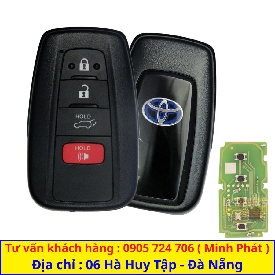 Vỏ Smartkey Toyota mẫu 3 để lắp mạch điện VVDI smartkey to Vỏ Smartkey Toyota mẫu 3 để lắp mạch điện VVDI smartkey to