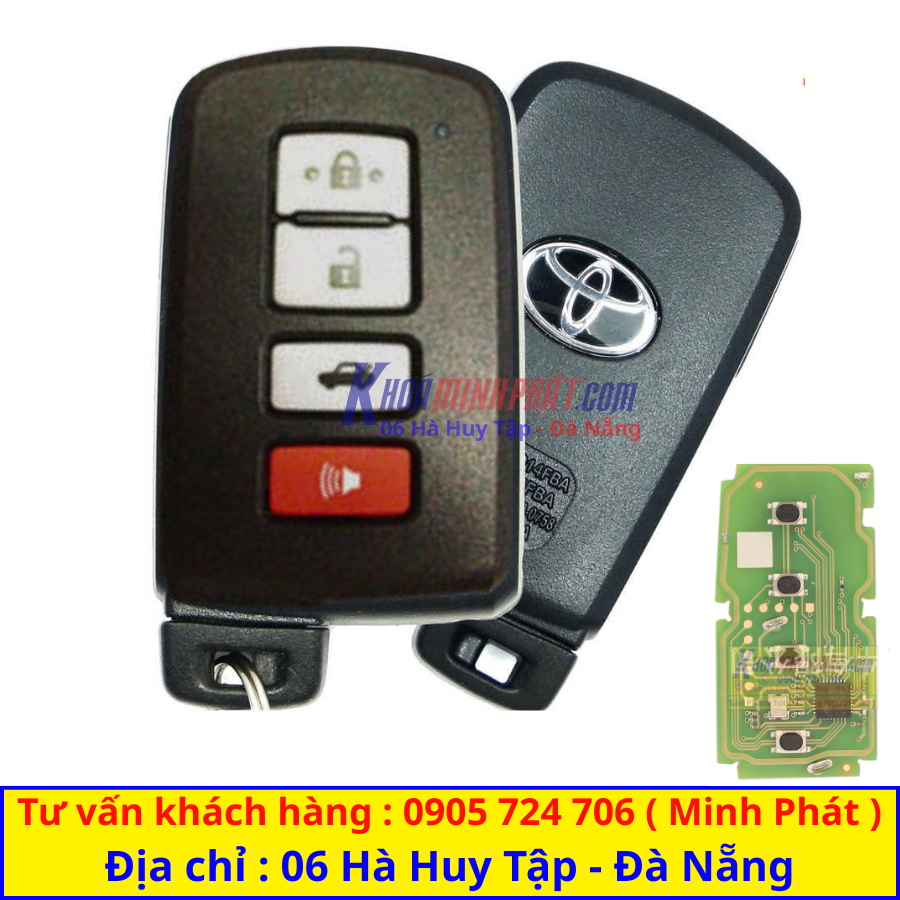 Vỏ Smartkey Toyota mẫu 2 để lắp mạch điện VVDI smartkey to Vỏ Smartkey Toyota mẫu 2 để lắp mạch điện VVDI smartkey to