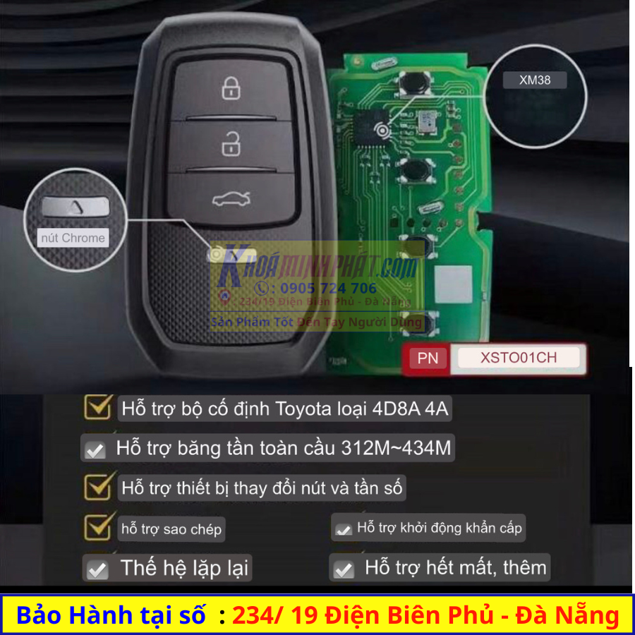 Chìa khoá Smartkey VVDI key tool MX38 Toyota