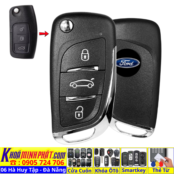 Làm Chìa Khóa Xe Ford Focus Fiesta Mondeo EcoSport – Remote Học Lệnh Full Chức Năng V11