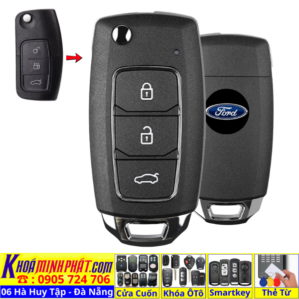 Làm Chìa Khóa Xe Ô Tô Ford EcoSport – Remote Học Lệnh, Mở Khóa Nhanh V28