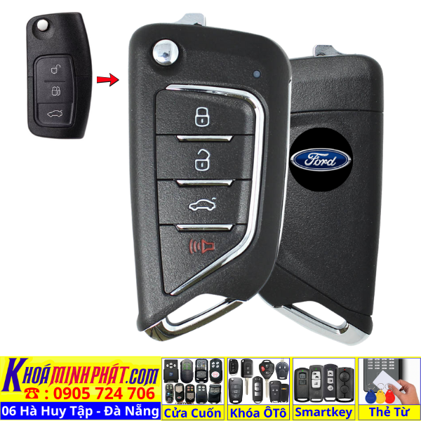 Làm Chìa Khóa Xe Ford Focus Fiesta Mondeo – Remote Chuẩn Zin, Học Lệnh Trực Tiếp V21