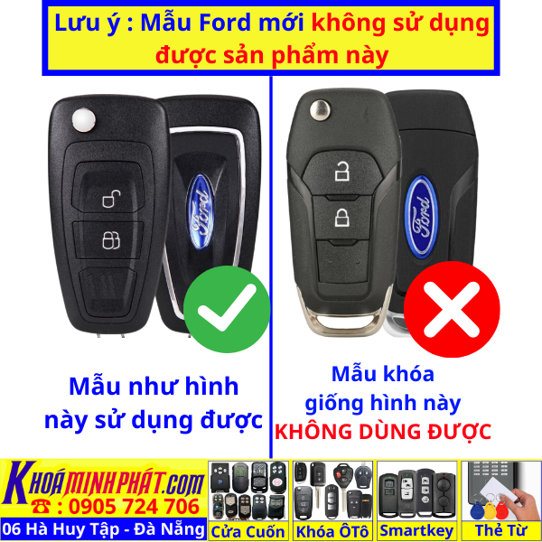 Làm chìa khoá xe Ford Ranger, Tourneo, Ecosport remote học lệnh xe ô tô