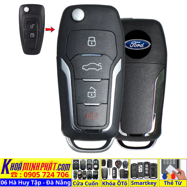 Làm Chìa Khoá Remote Xe Ford Ranger Tourneo EcoSport Học Lệnh Theo Xe V12