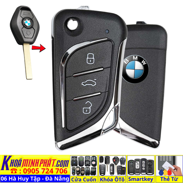 Sửa Chìa Khóa Xe Ô Tô Bị Vào Nước, Rớt Gãy, Hư Nút Bấm mẫu BMW V17