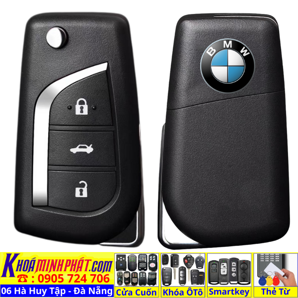 Chìa khóa remote xe BMW E60 E46 318i 325i tần số 433Mhz Điều khiển độ gập gấp gọn mẫu V13