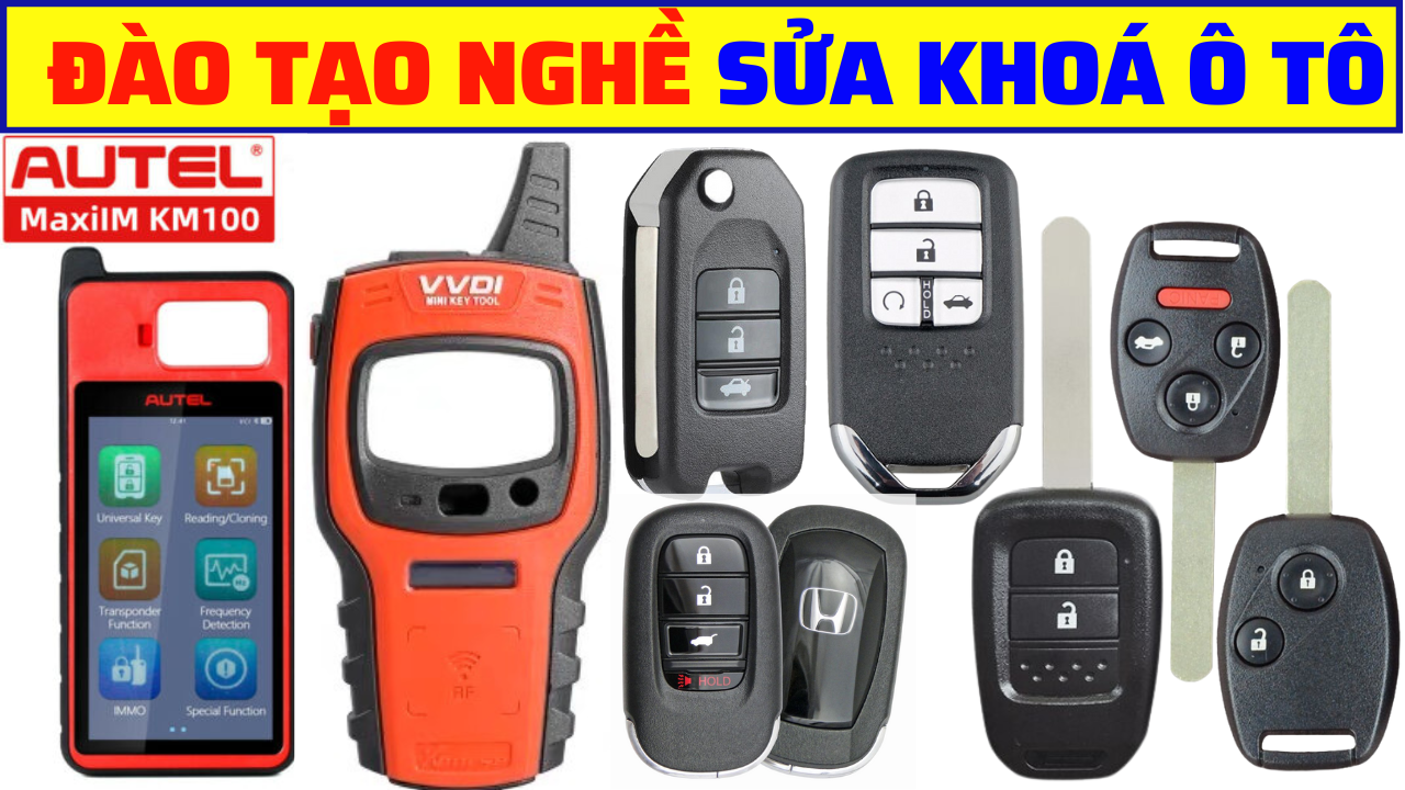 Máy làm chìa khoá xe Ô tô VVDI key tool và Autel KM100